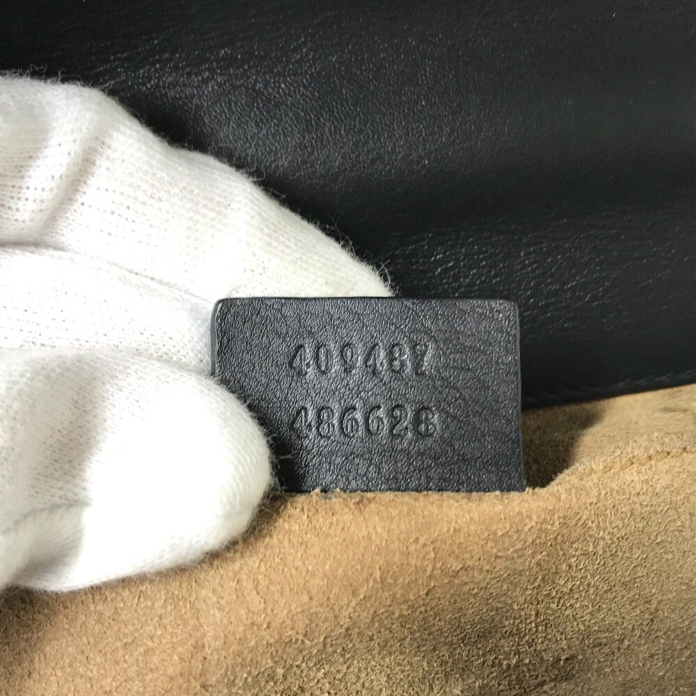 GUCCI Authentic Black Leather Shoulder Bag - Picture 14 of 16